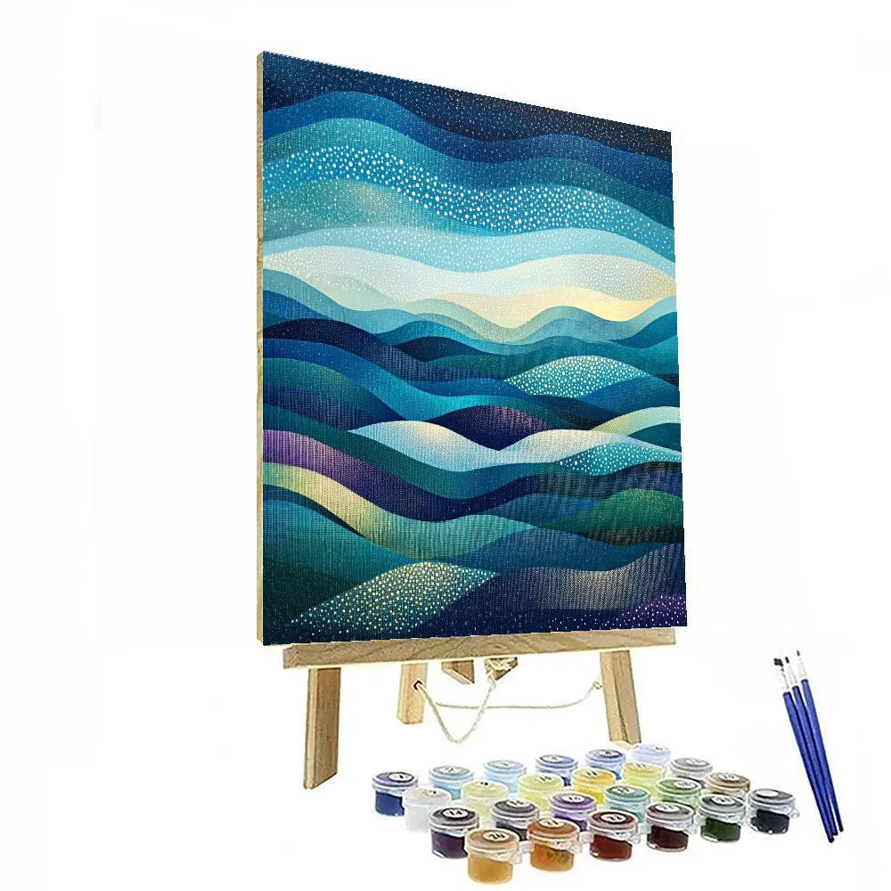 Georges Seurat Inspired Aurora Interference Canopy Number painting