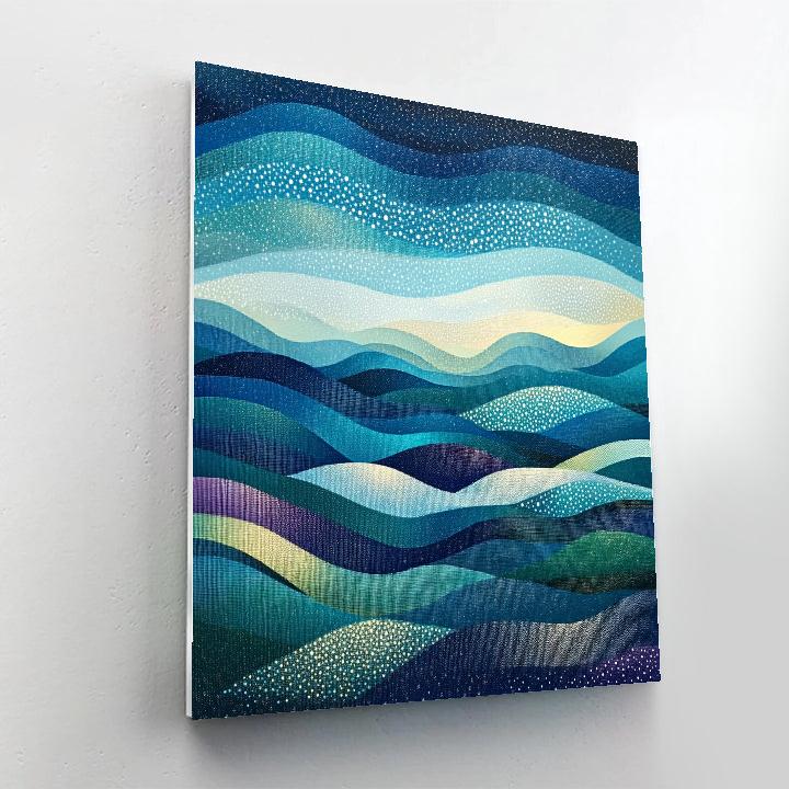 Georges Seurat Inspired Aurora Interference Canopy Number painting