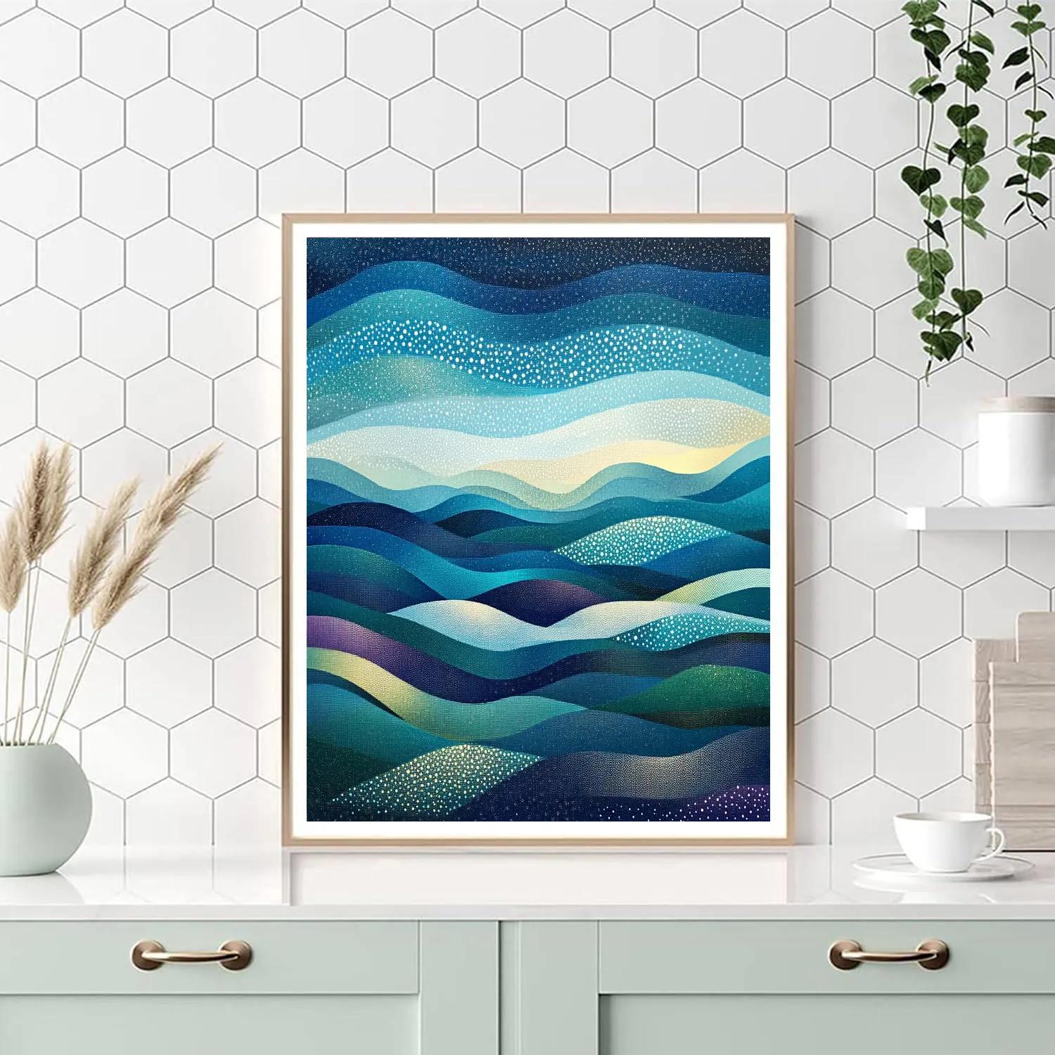 Georges Seurat Inspired Aurora Interference Canopy Number painting