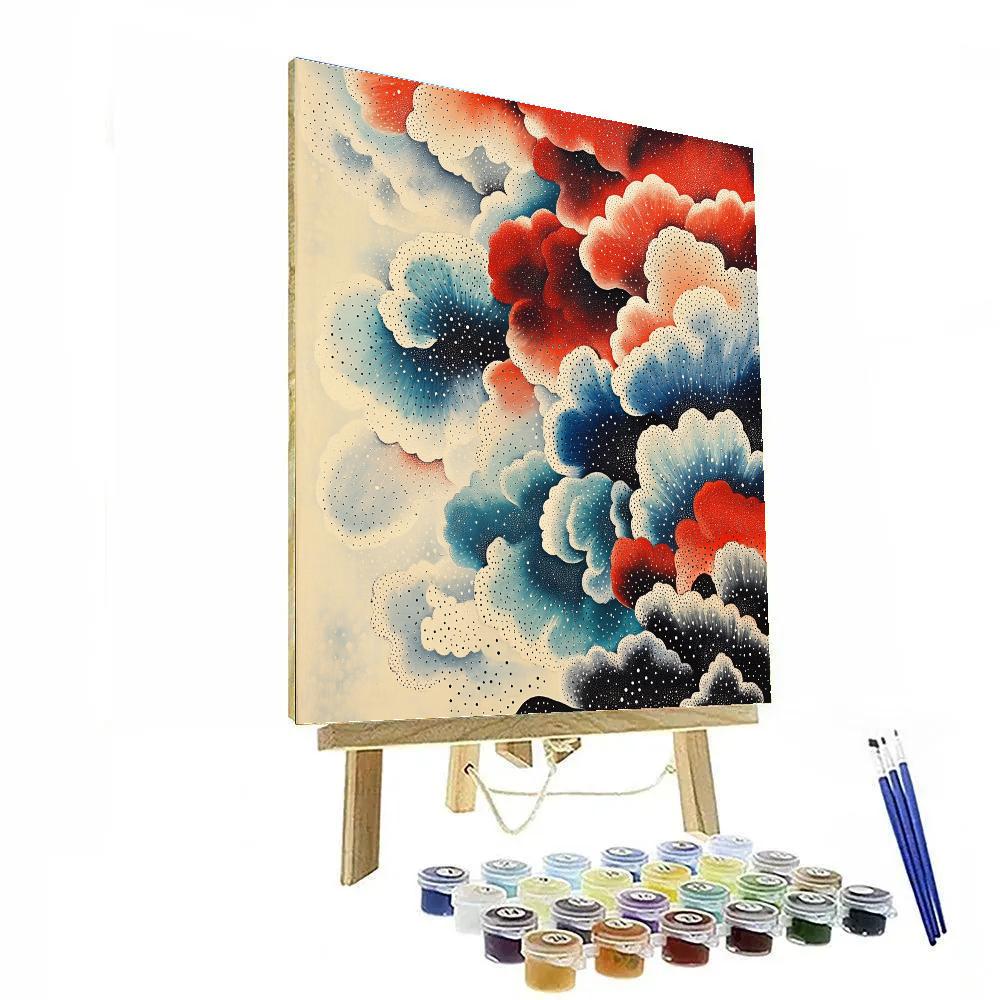 Yayoi Kusama Inspired Nebular Infinity Bloom Labyrinth Number painting