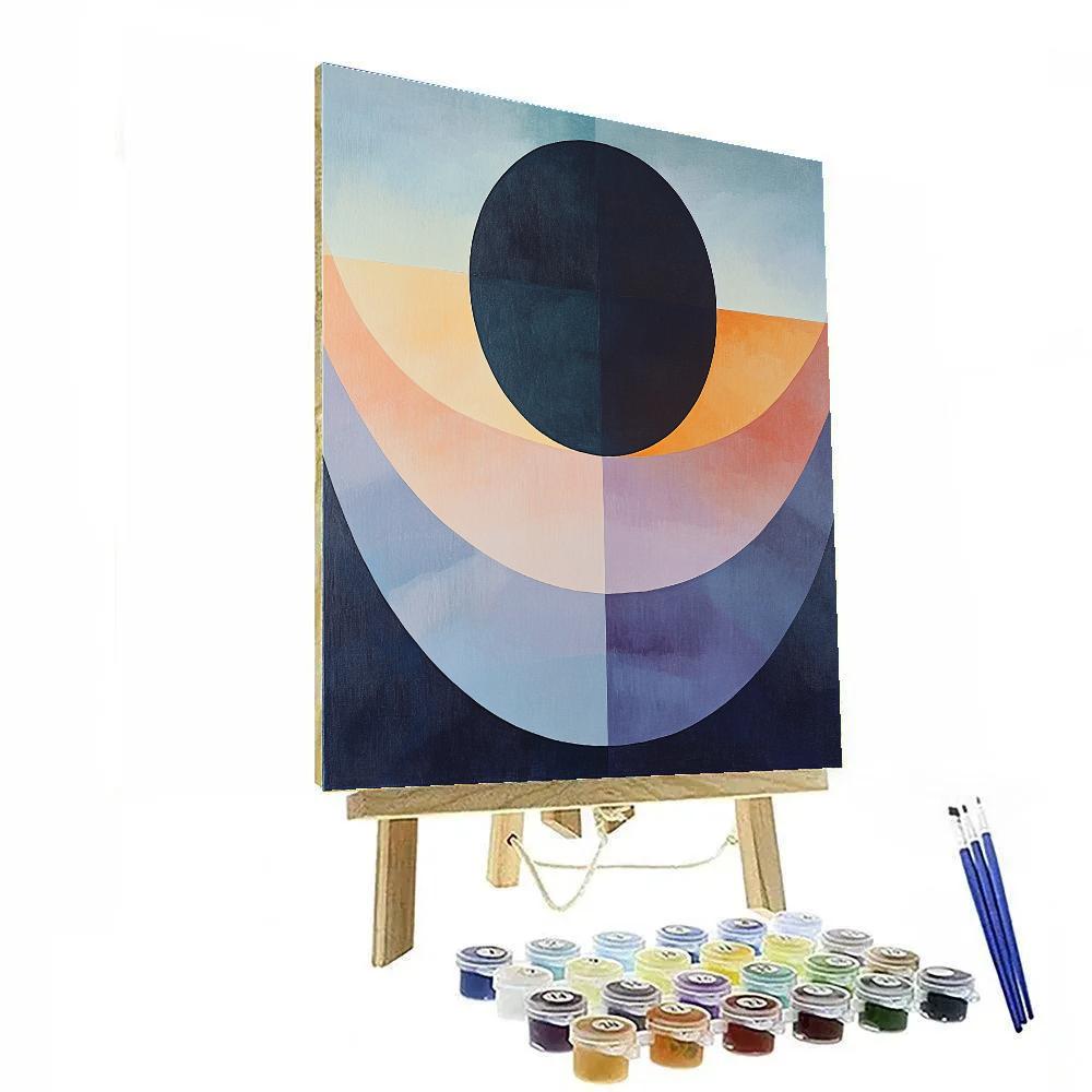 Paul Cézanne Inspired Prism Eclipse Color Field paint by number