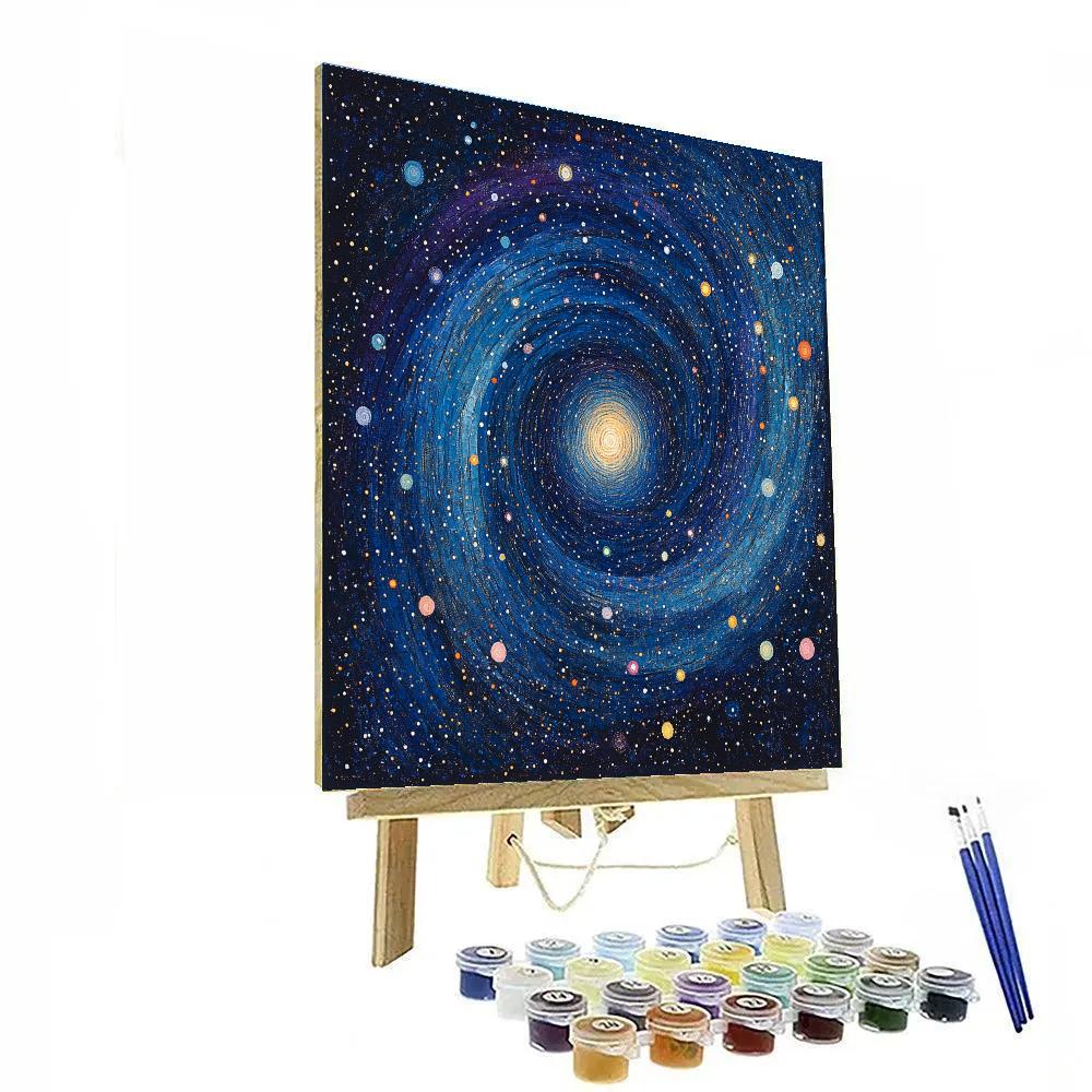 Georges Seurat Inspired Gravitational Prism Starfield Numbered painting kits