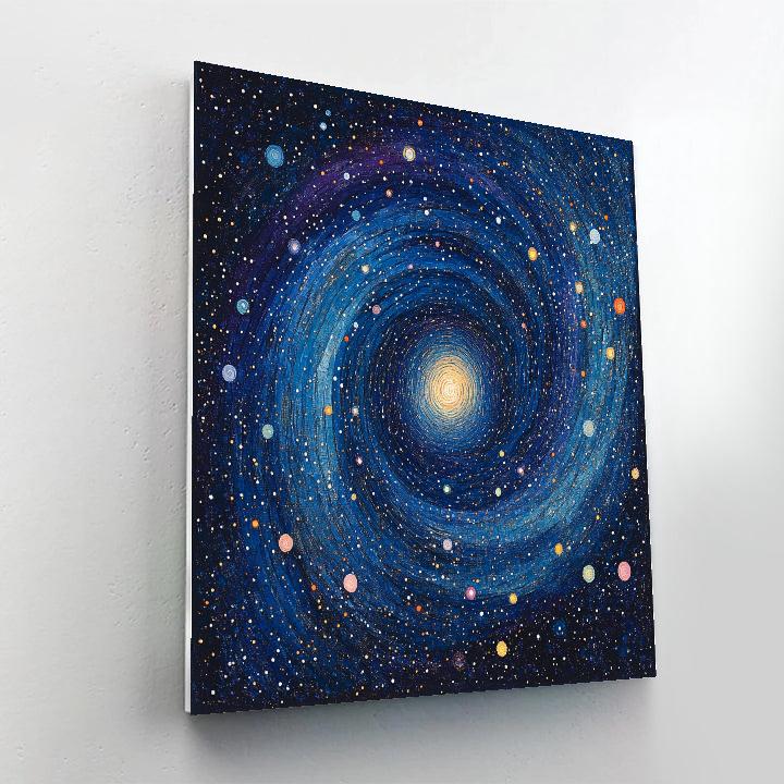 Georges Seurat Inspired Gravitational Prism Starfield Numbered painting kits