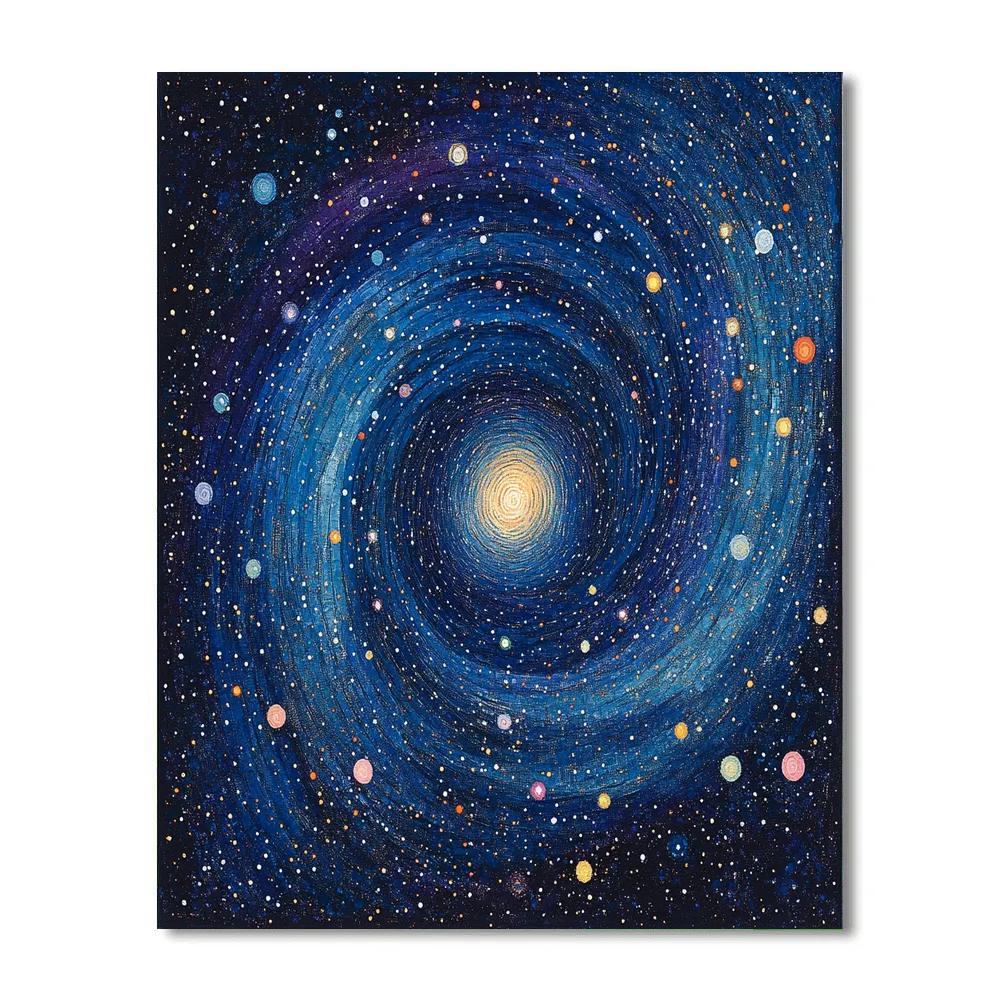 Georges Seurat Inspired Gravitational Prism Starfield Numbered painting kits