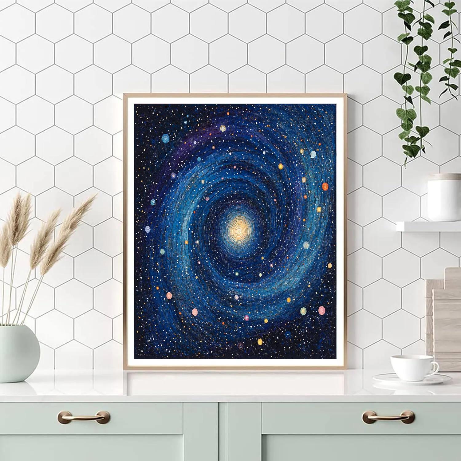 Georges Seurat Inspired Gravitational Prism Starfield Numbered painting kits