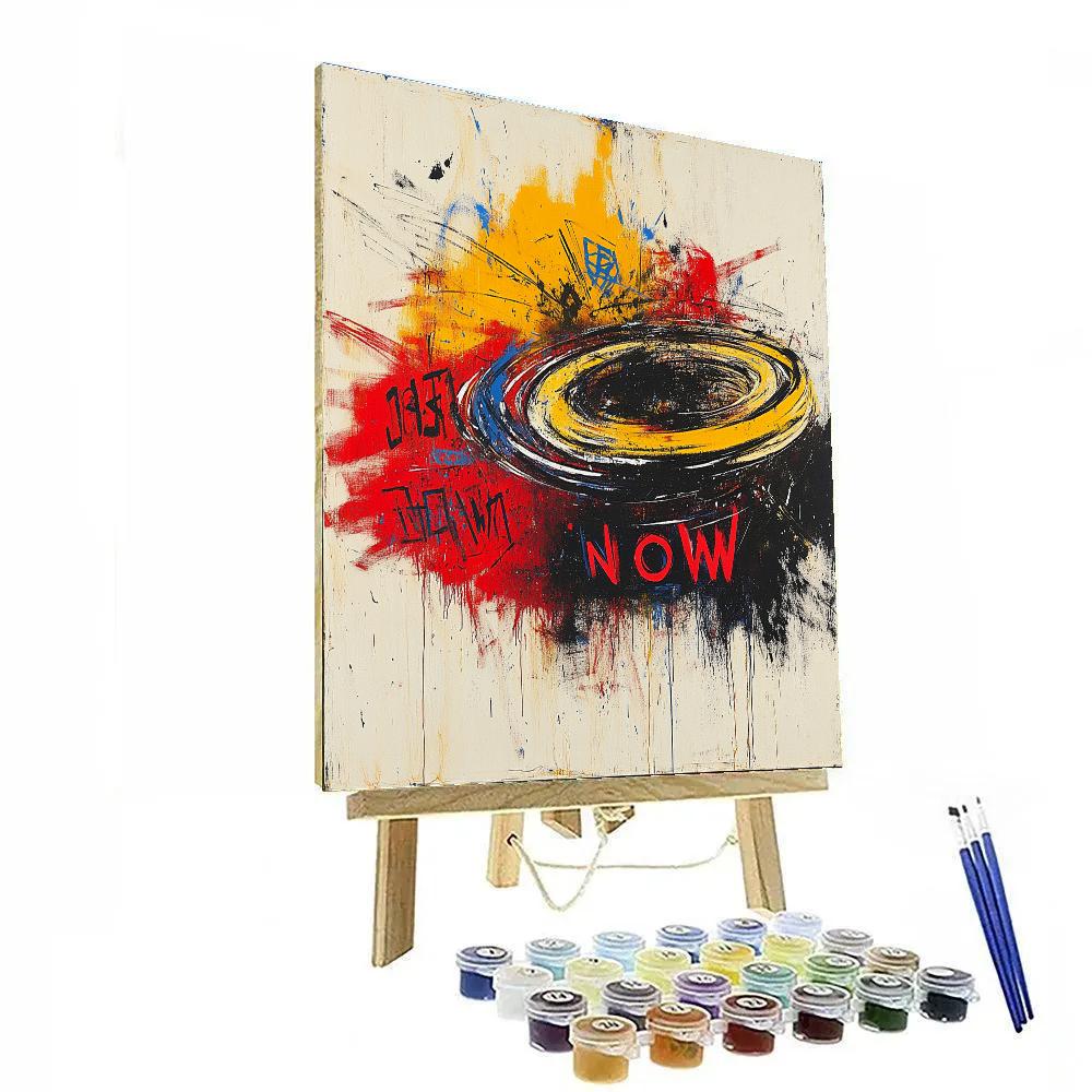 Jean-Michel Basquiat Inspired Quantum Nebula Manifesto Painting by numbers kit
