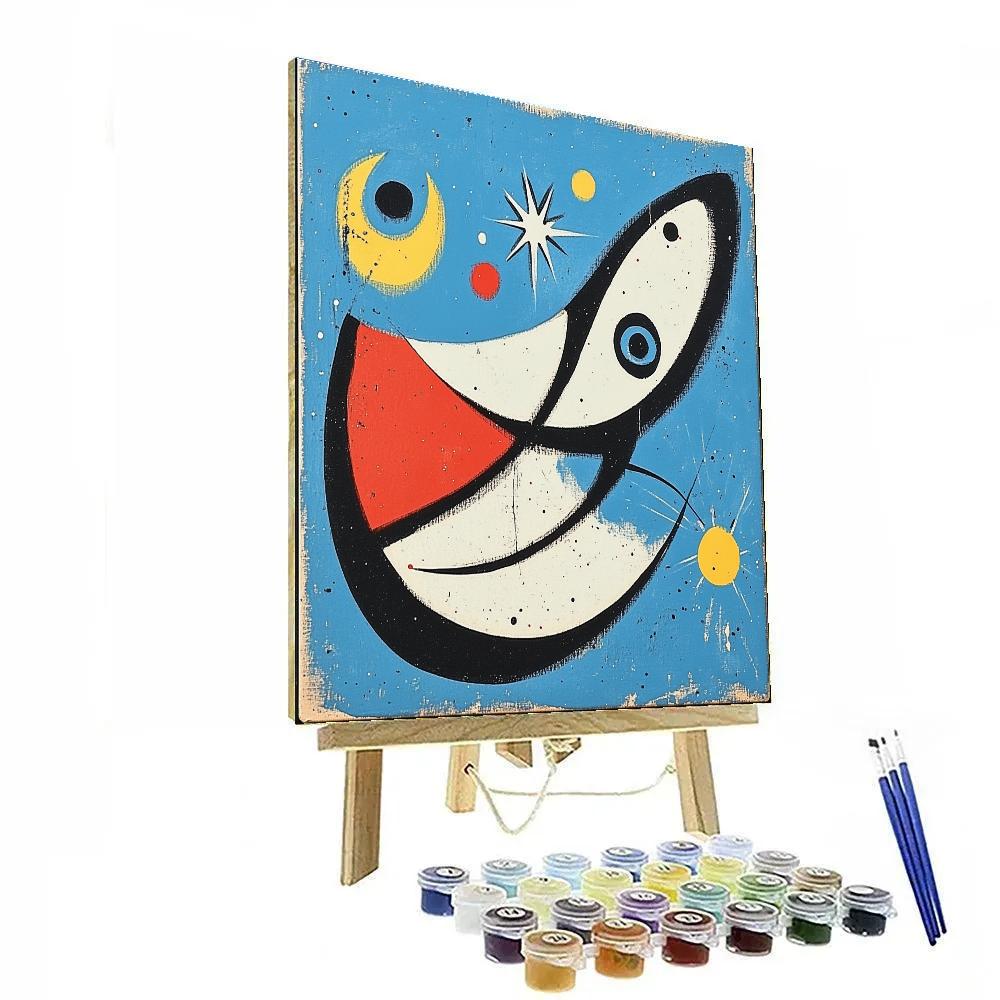 Joan Miró Inspired Luminous Silence Of The Nebula Mind painting number kit