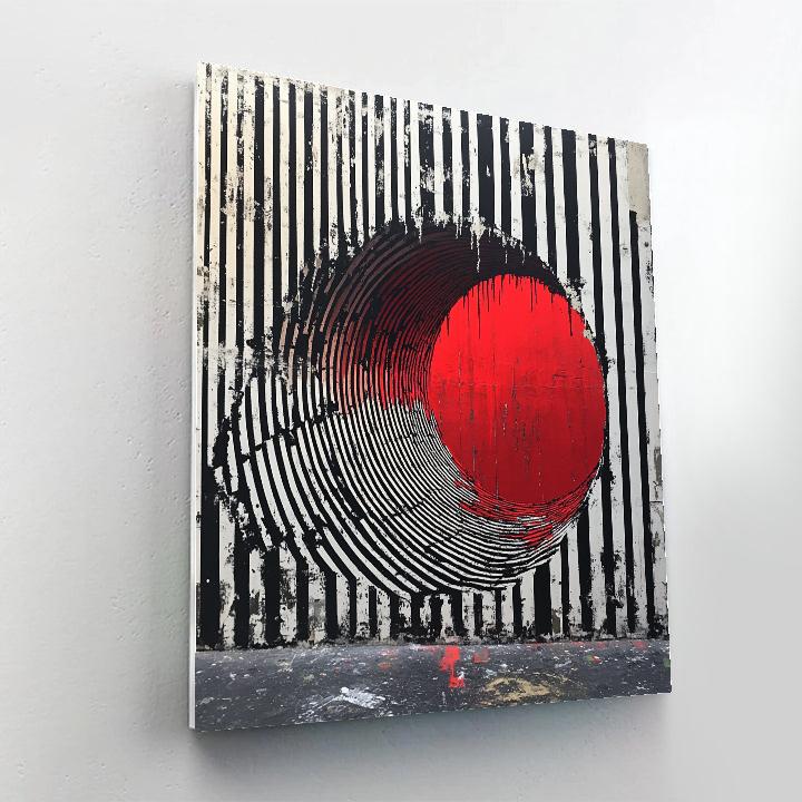 Banksy Inspired Algorithmic Hunger In Neon Quiet DIY paint by numbers