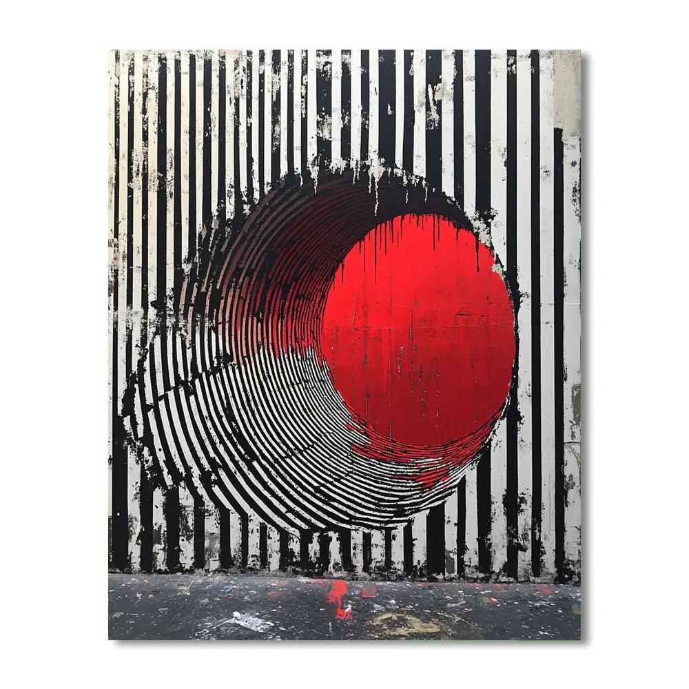 Banksy Inspired Algorithmic Hunger In Neon Quiet DIY paint by numbers