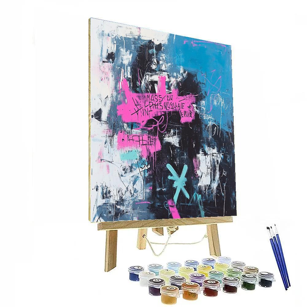 Jean-Michel Basquiat Inspired Dark Matter Chorus DIY paint by numbers