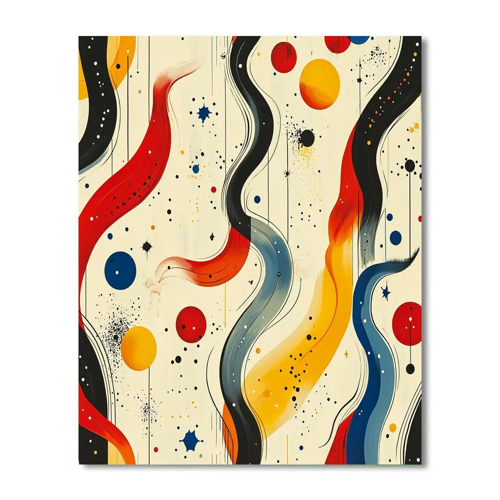 Joan Miró Inspired Chromatic Dream Tides Of The Infinite paint by numbers