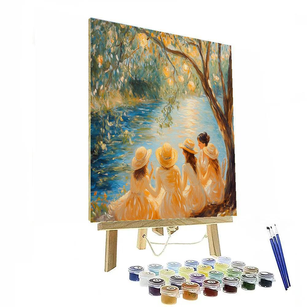 Pierre-Auguste Renoir Inspired Riverside Celebration paint by number