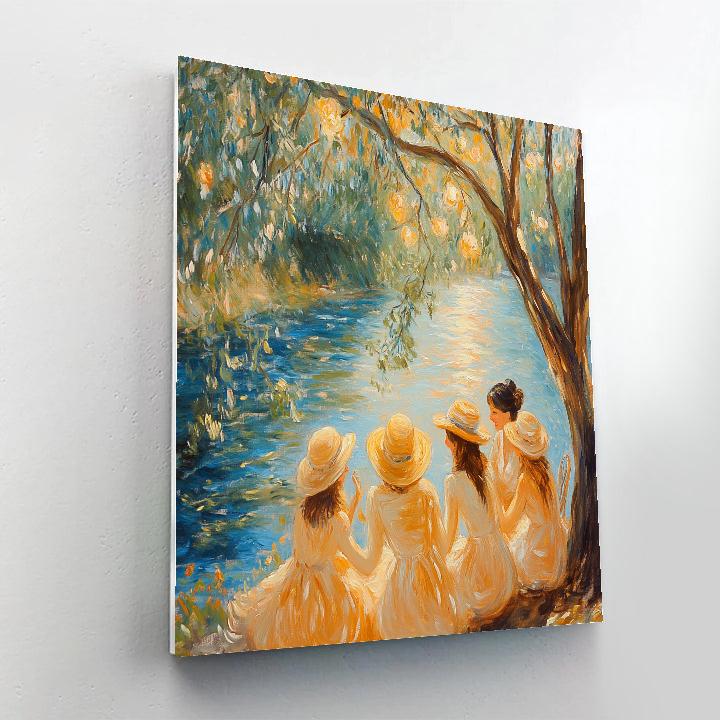 Pierre-Auguste Renoir Inspired Riverside Celebration paint by number