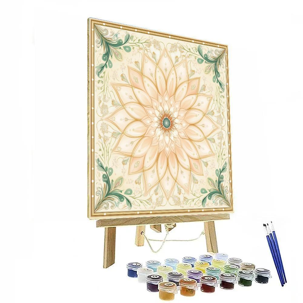 Alphonse Mucha Inspired Nebula Bloom Mandala Numbered painting kits