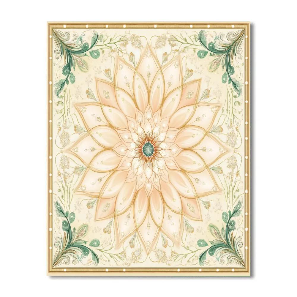 Alphonse Mucha Inspired Nebula Bloom Mandala Numbered painting kits