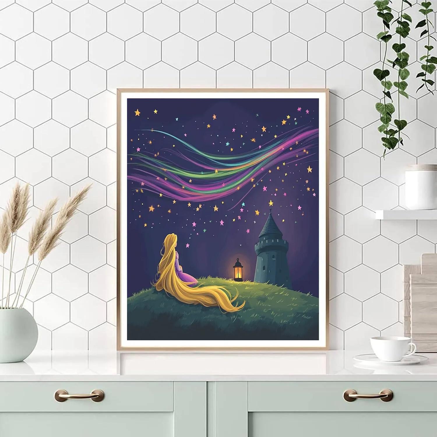 Rapunzel Tower Of Shooting Stars Paint by numbers art