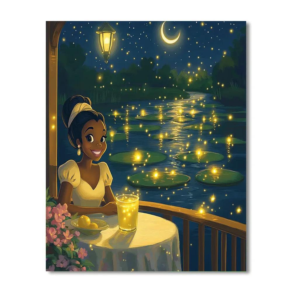 Tiana Firefly Star Cafe Night paint by number