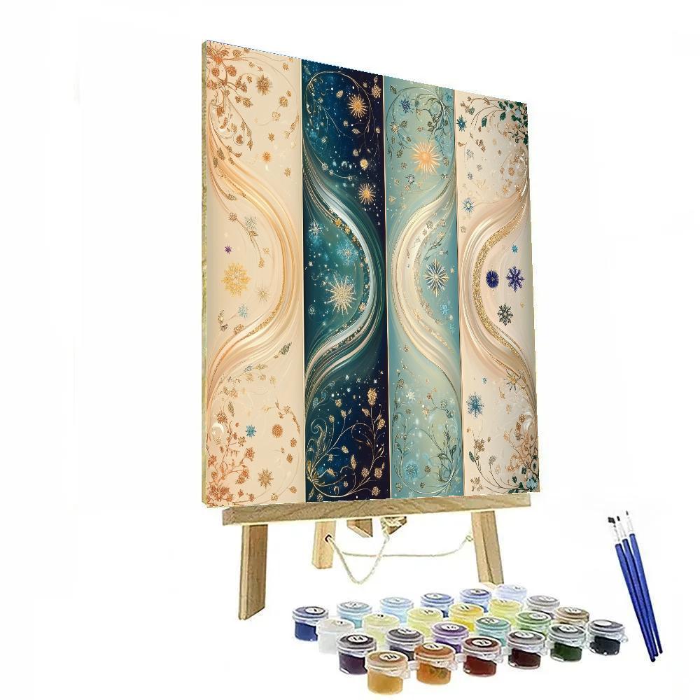 Alphonse Mucha Inspired Aurora Season Tapestry Paint by numbers kits