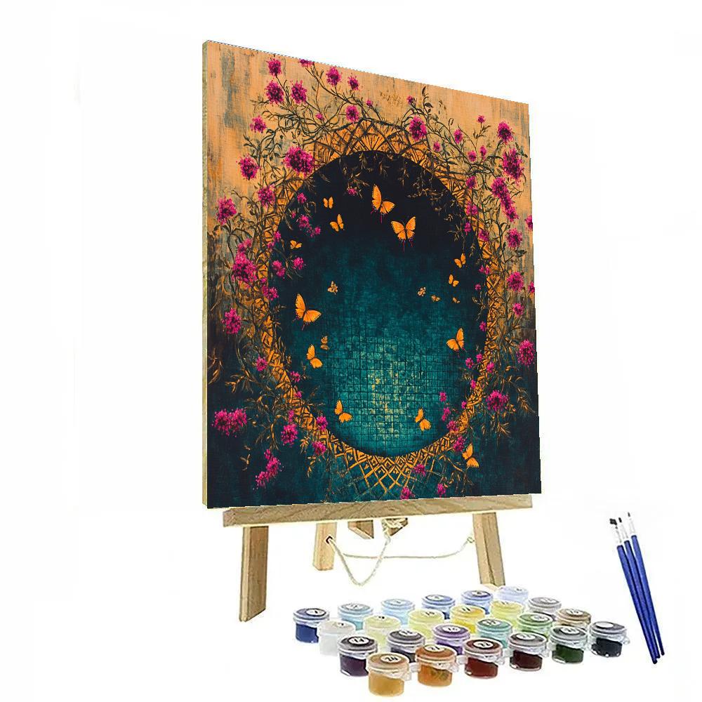 Frida Kahlo Inspired Cenote Eclipse Lattice Of Memory paint by numbers