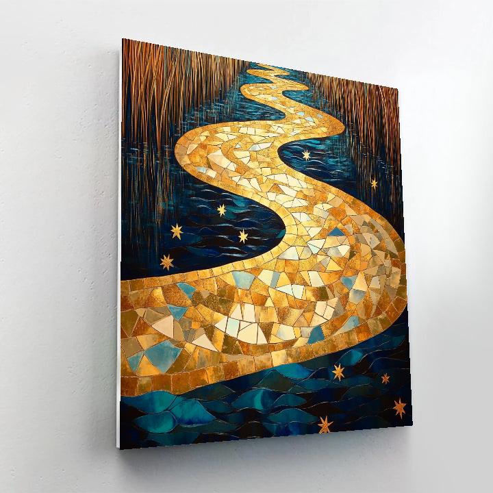 Gustav Klimt Inspired Astral River Of Ornament Paint by numbers art