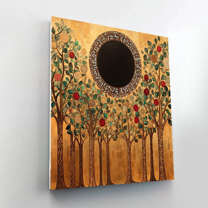 Gustav Klimt Inspired Eclipse Orchard Mosaic Numbered painting kits