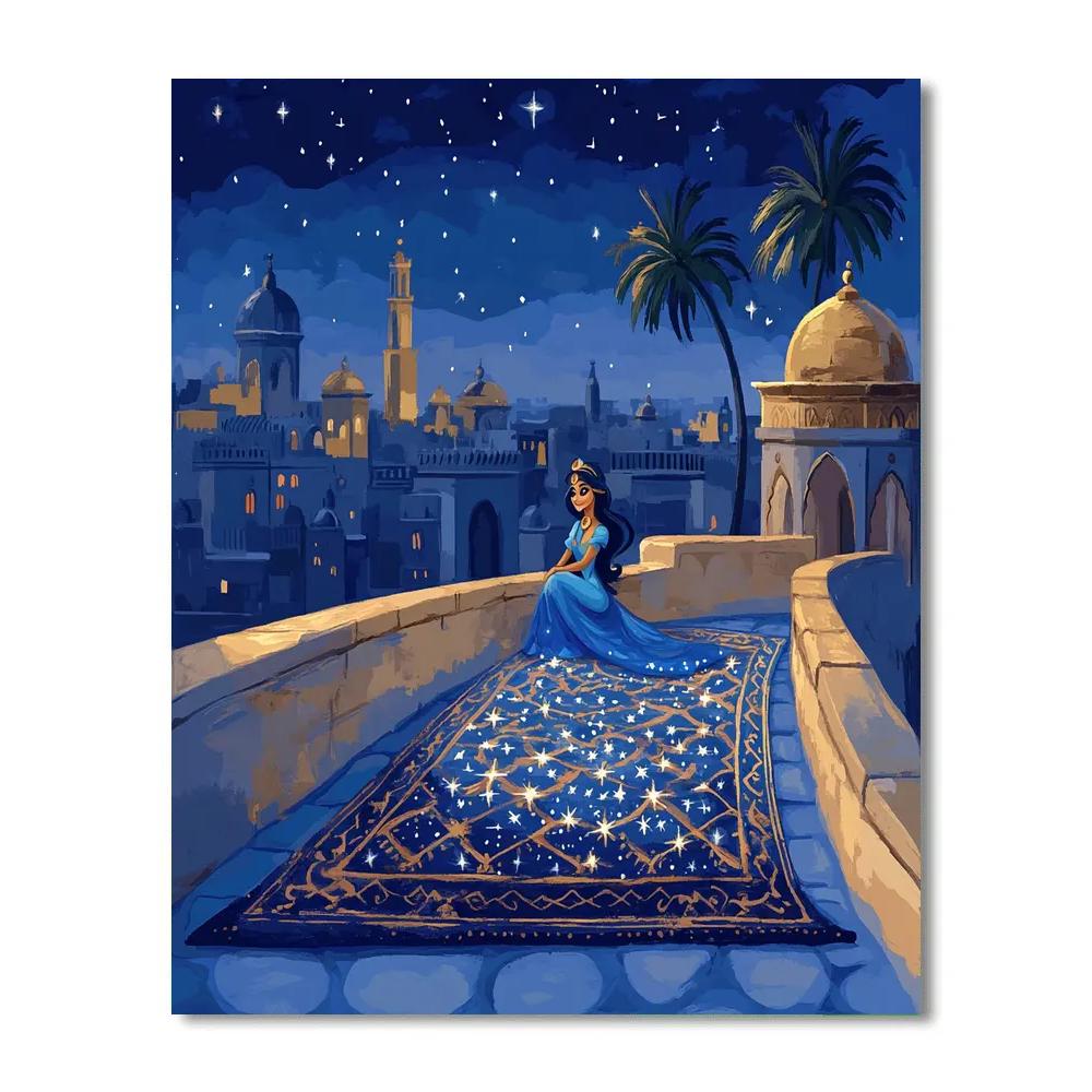 Jasmine Palace Rooftop Star Carpet painting number kit
