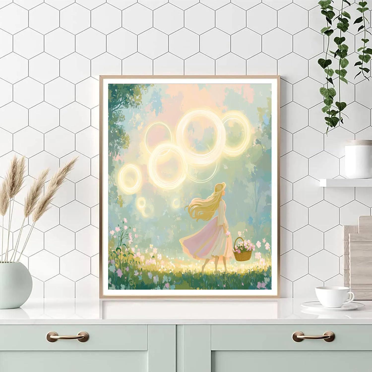 Aurora Enchanted Dawn Sky Rings painting number kit