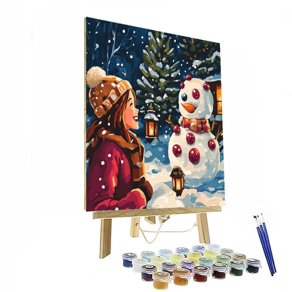 Anna Winter Berry Star Snowman DIY paint by numbers