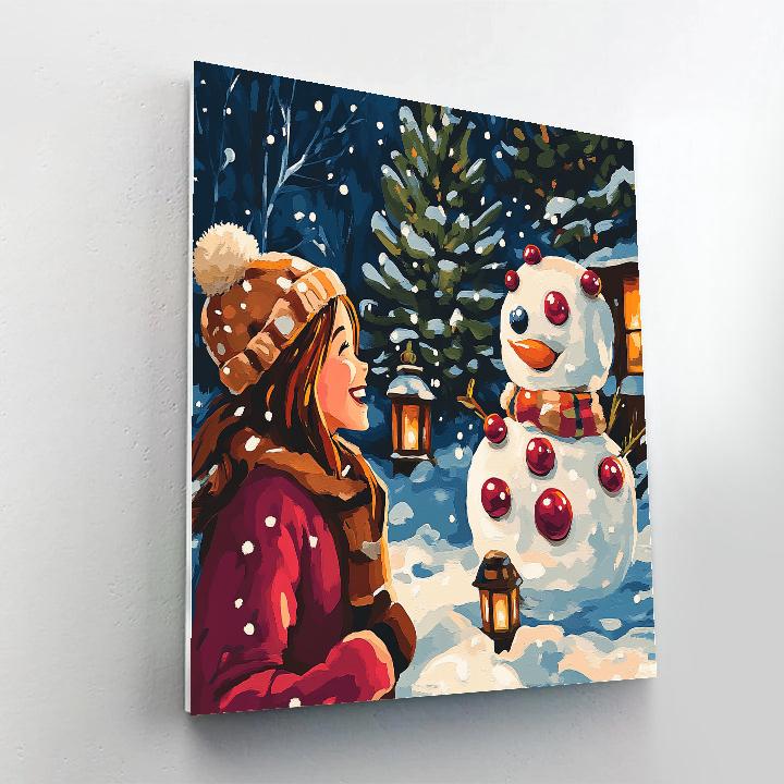 Anna Winter Berry Star Snowman DIY paint by numbers