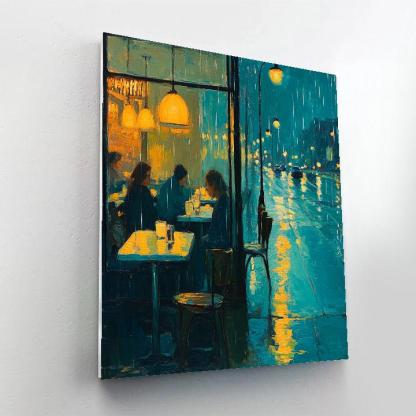 Edward Hopper Inspired Rainy Night Diner Painting by numbers kit