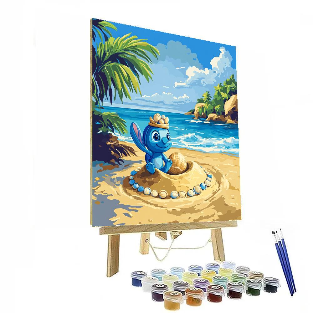Stitch Tropical Planet Sandbox paint by numbers