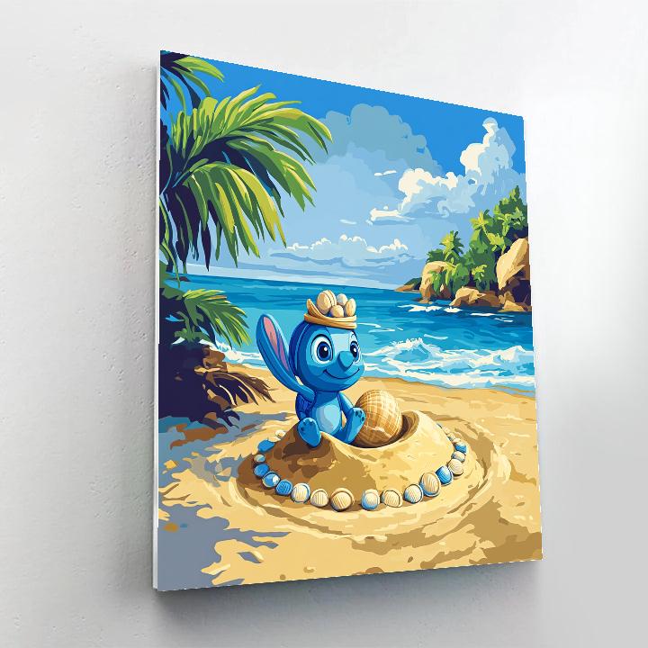 Stitch Tropical Planet Sandbox paint by numbers