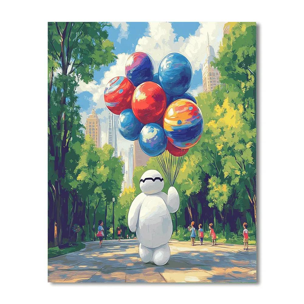 Baymax Balloon Planet Parade painting number kit