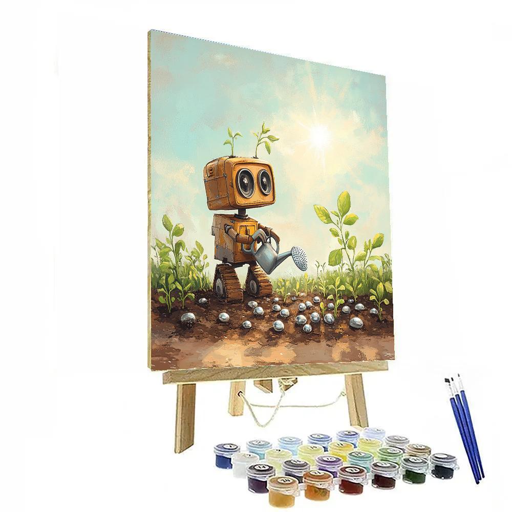 WALL E Garden Of Tiny Satellites painting number kit