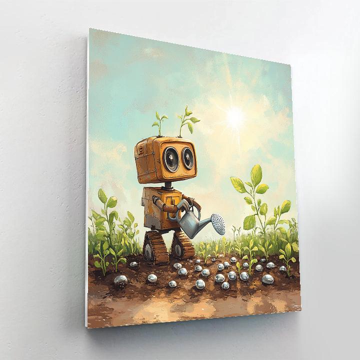 WALL E Garden Of Tiny Satellites painting number kit