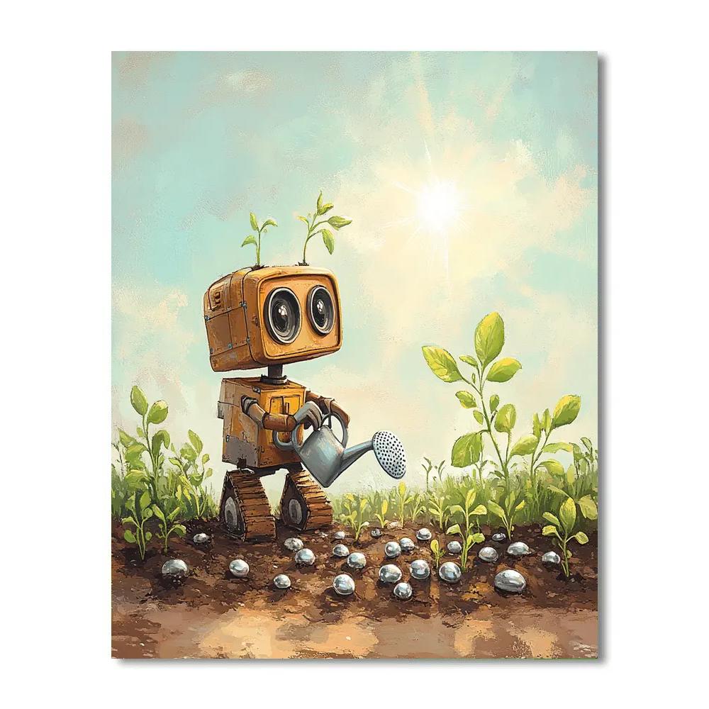 WALL E Garden Of Tiny Satellites painting number kit