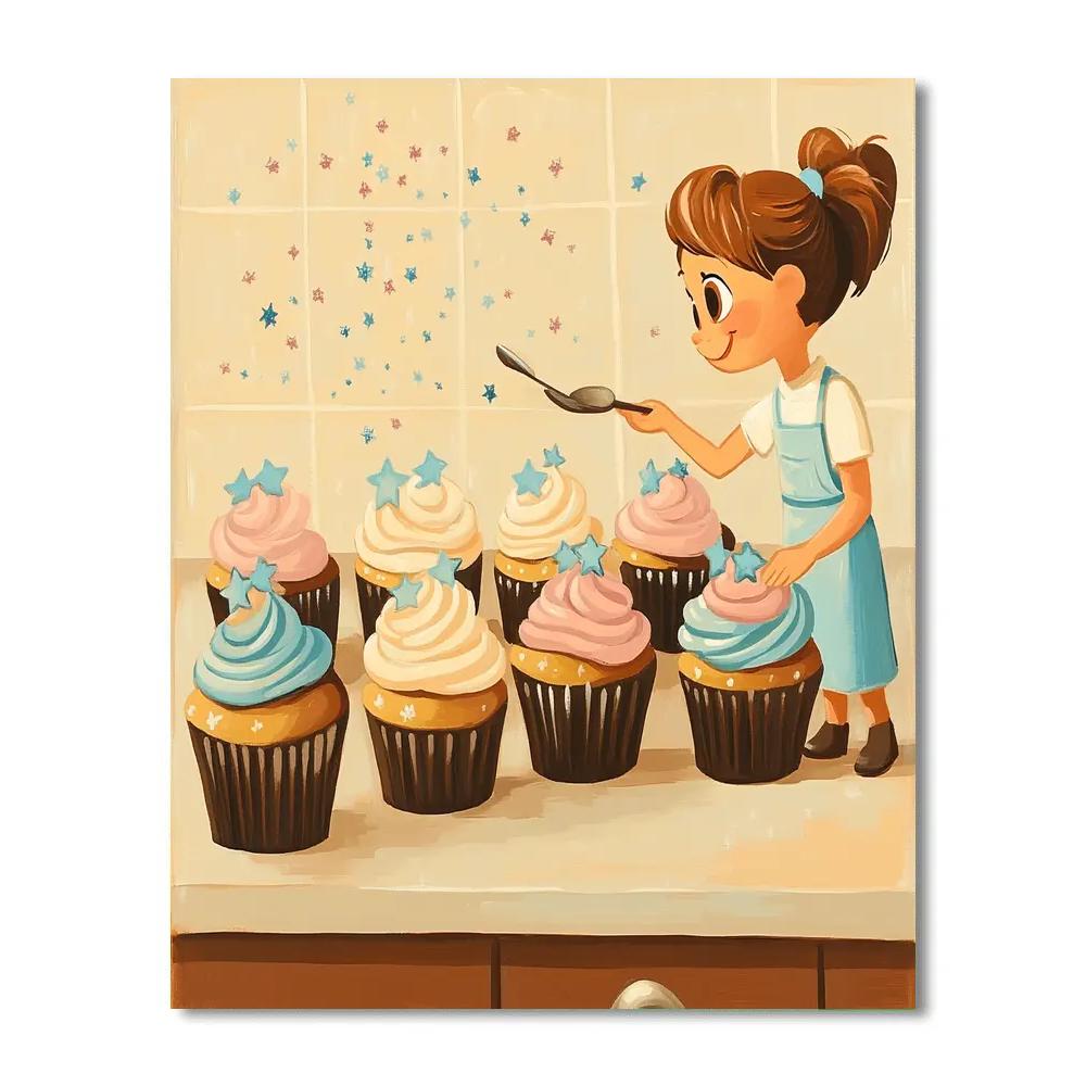 Remy Cosmic Kitchen Cupcakes Paint by numbers kits