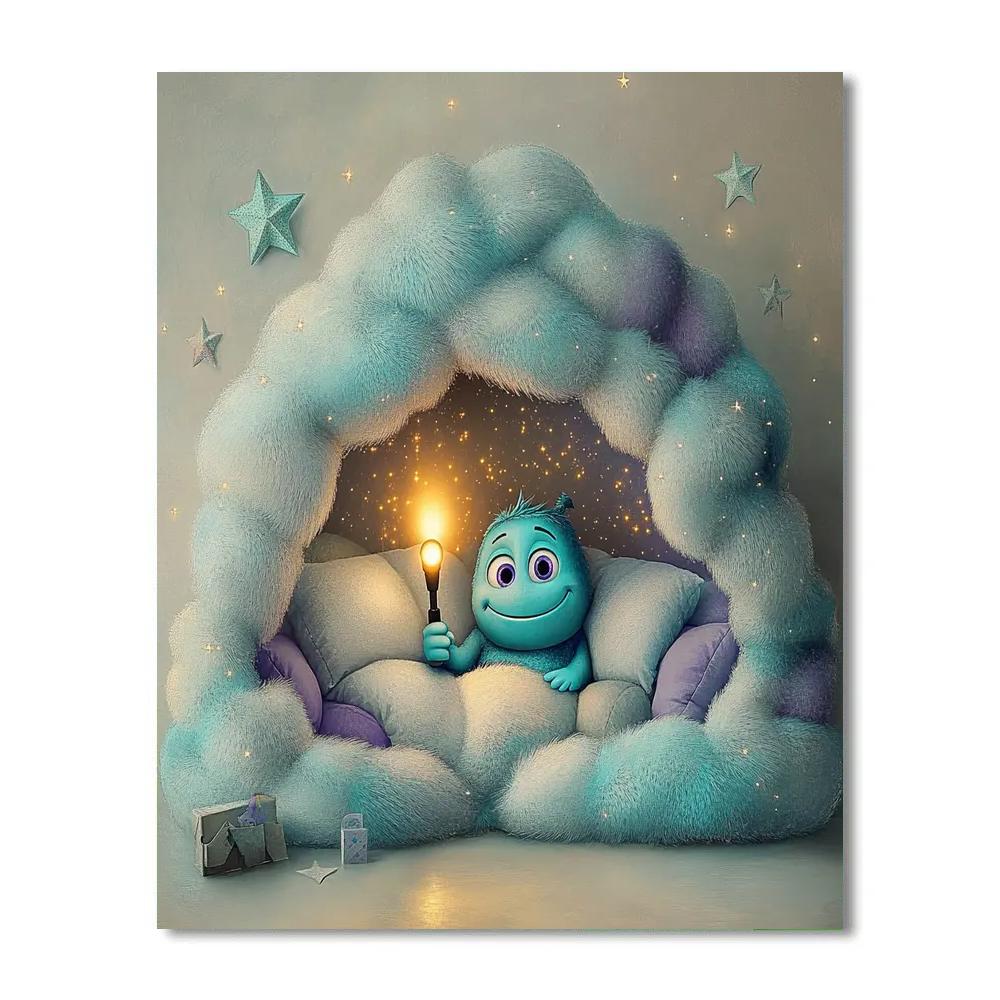 Sulley Cloud Nebula Pillow Fort paint by color