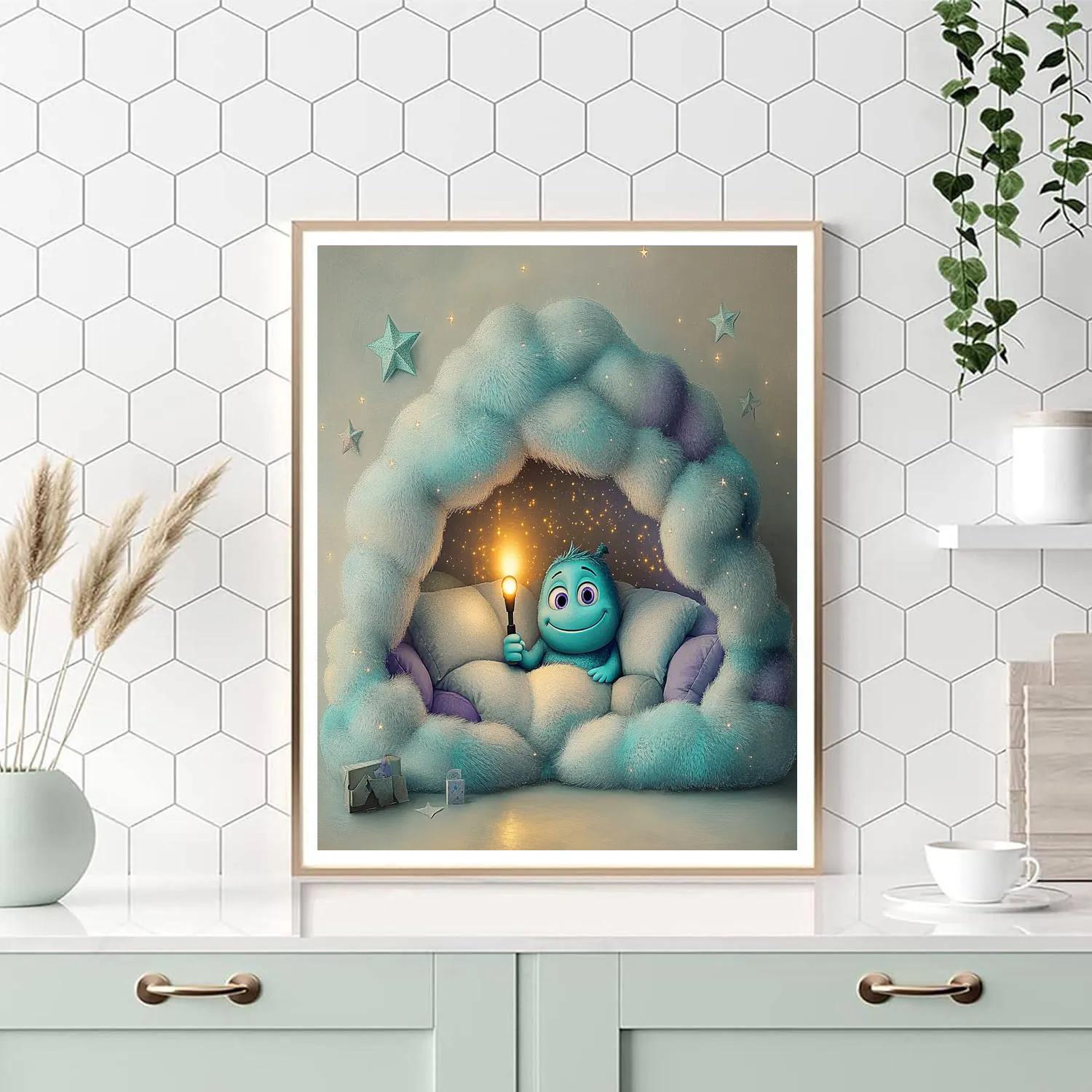 Sulley Cloud Nebula Pillow Fort paint by color