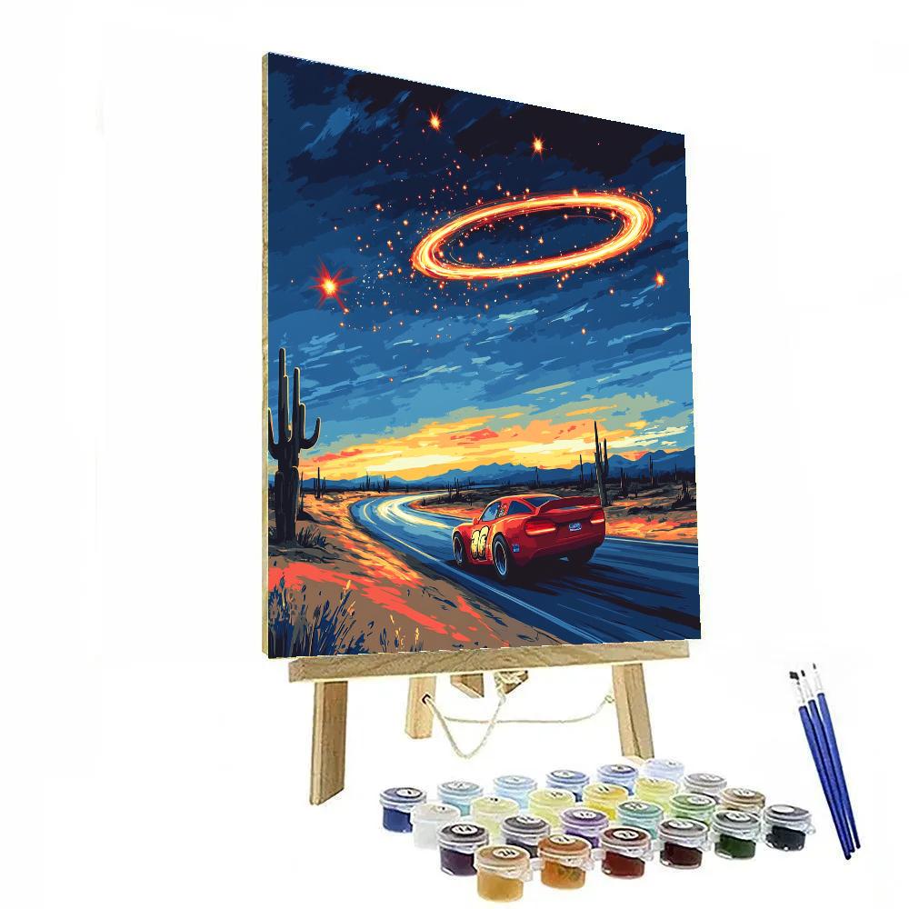 Lightning McQueen Desert Meteor Rally DIY paint by numbers