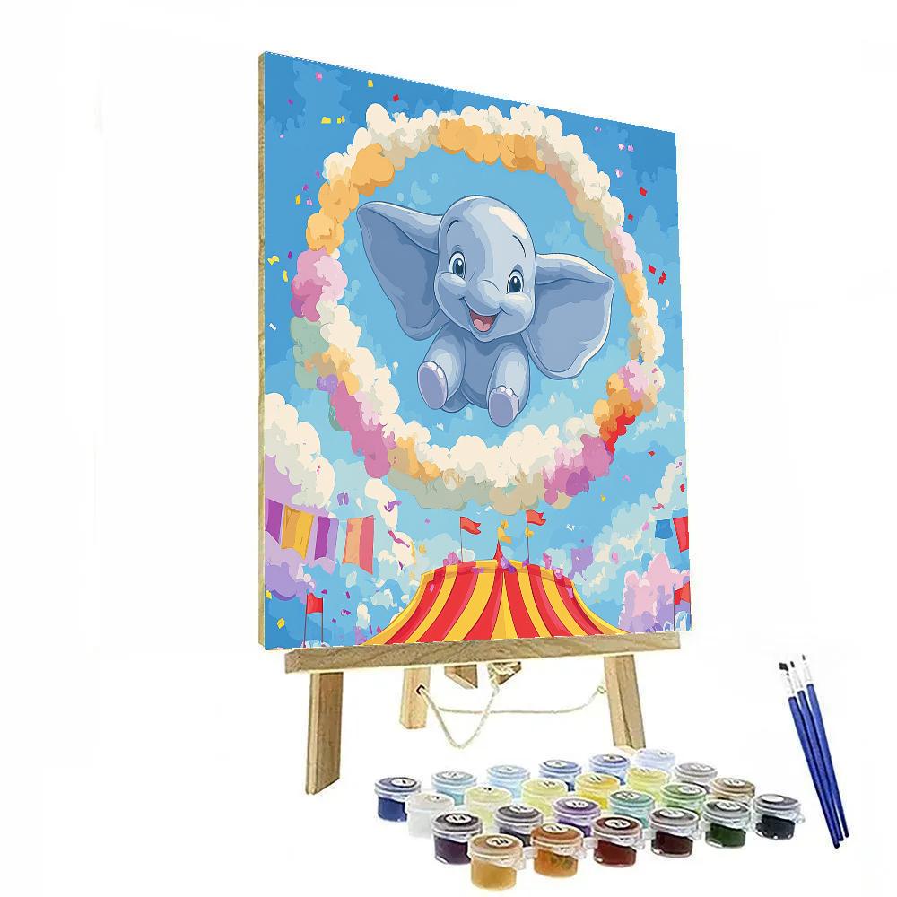Dumbo Cloud Ring Circus Flight Numbered painting kits