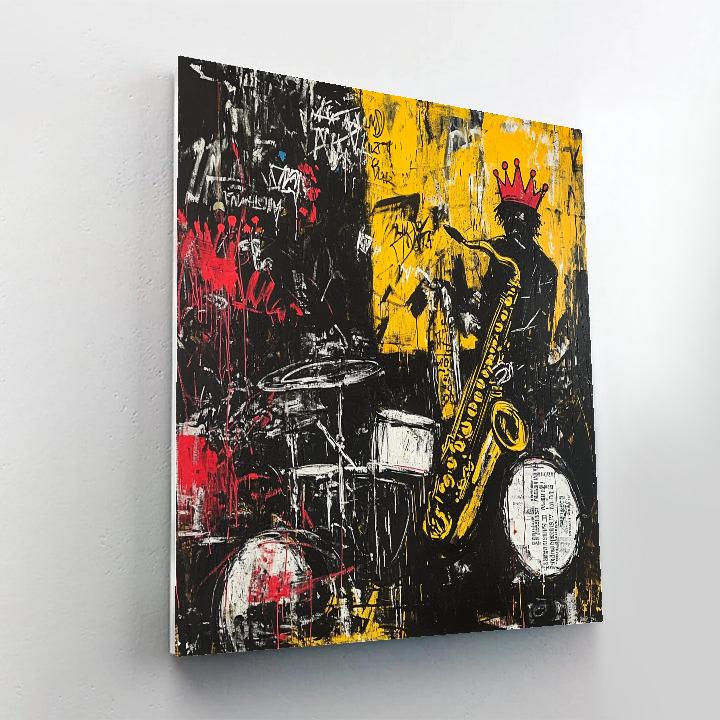 Jean-Michel Basquiat Inspired Street Jazz Night paint by number