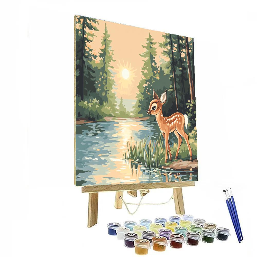 Bambi Forest Star Dew Morning paint by color
