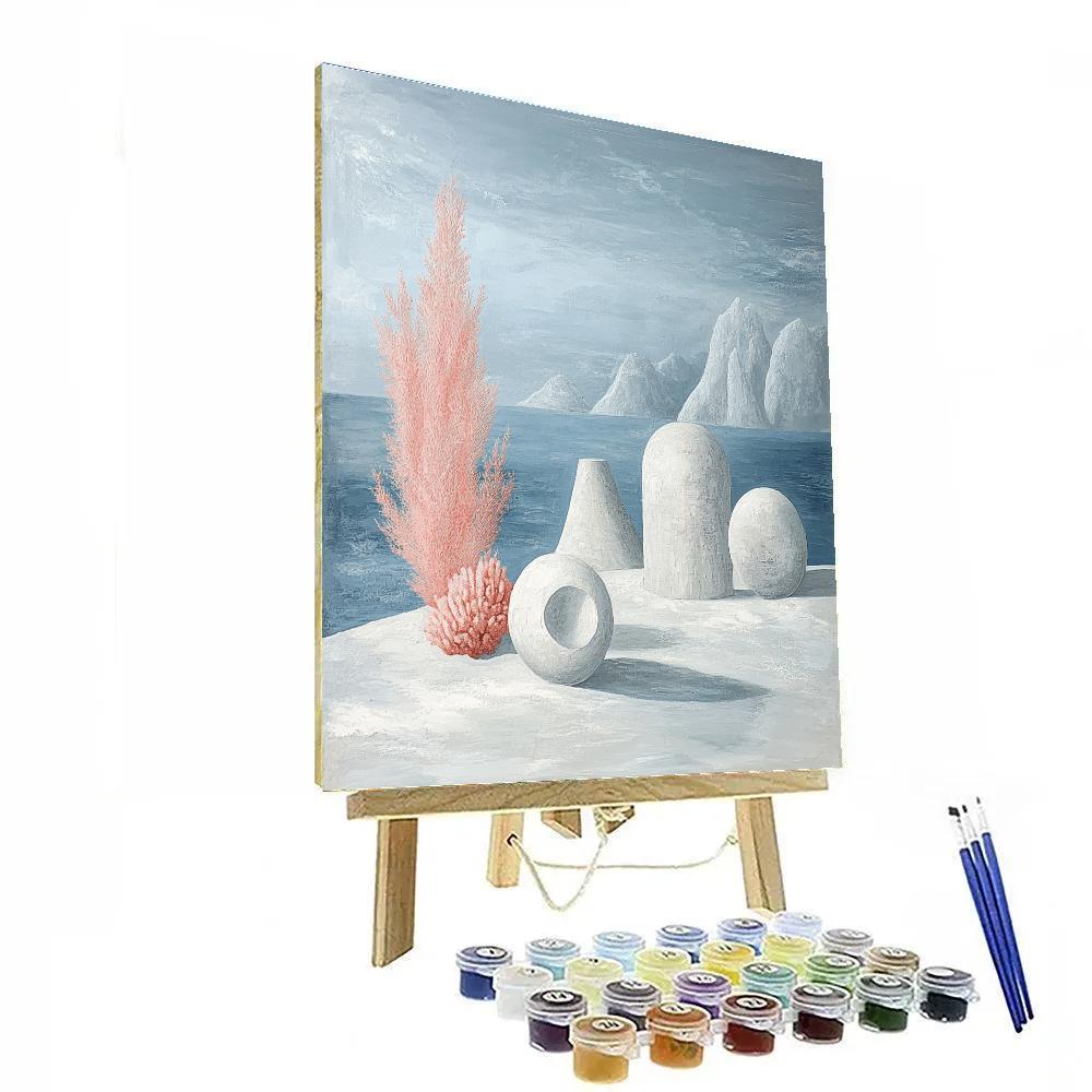 Yves Tanguy Inspired Underwater Dreamscape paint by numbers