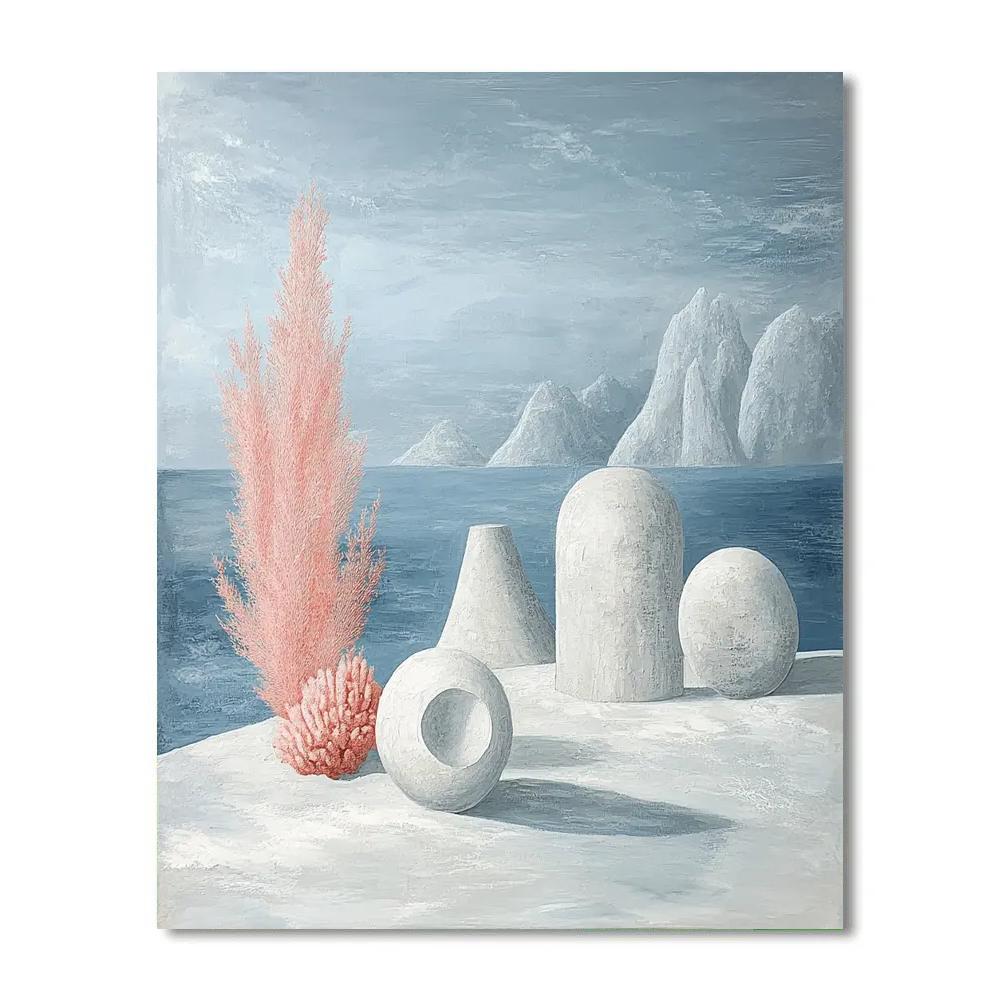 Yves Tanguy Inspired Underwater Dreamscape paint by numbers