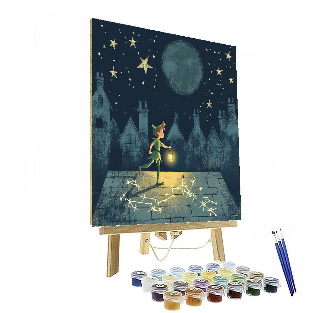 Peter Pan Night Sky Treasure Hunt Numbered painting kits