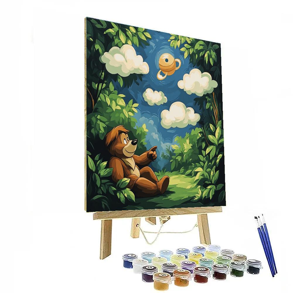 Baloo Jungle Cloud Shape Parade Paint by numbers art