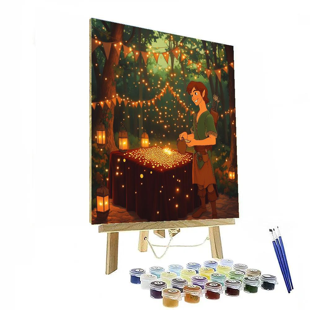 Robin Hood Forest Festival Star Coins Paint by numbers kits