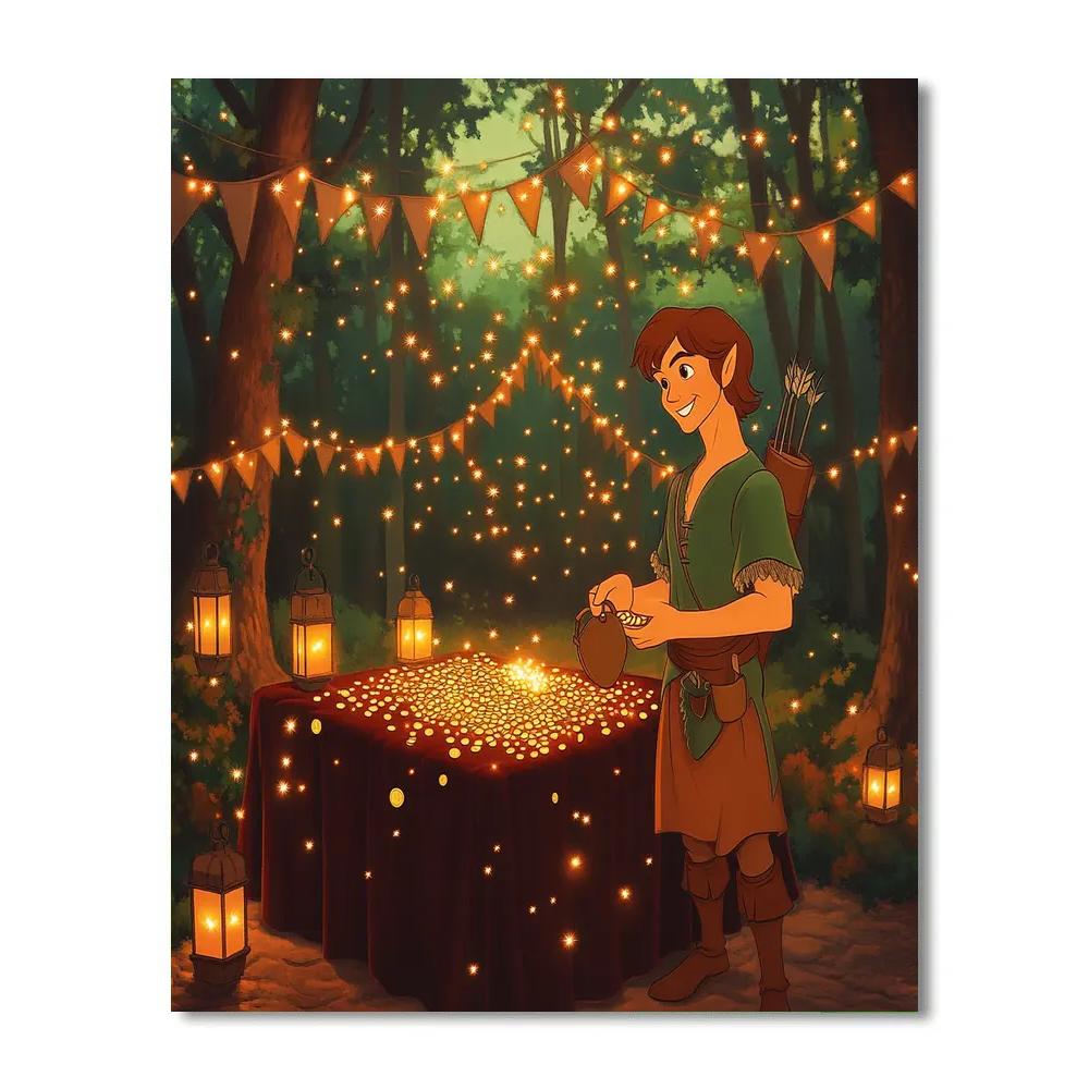 Robin Hood Forest Festival Star Coins Paint by numbers kits