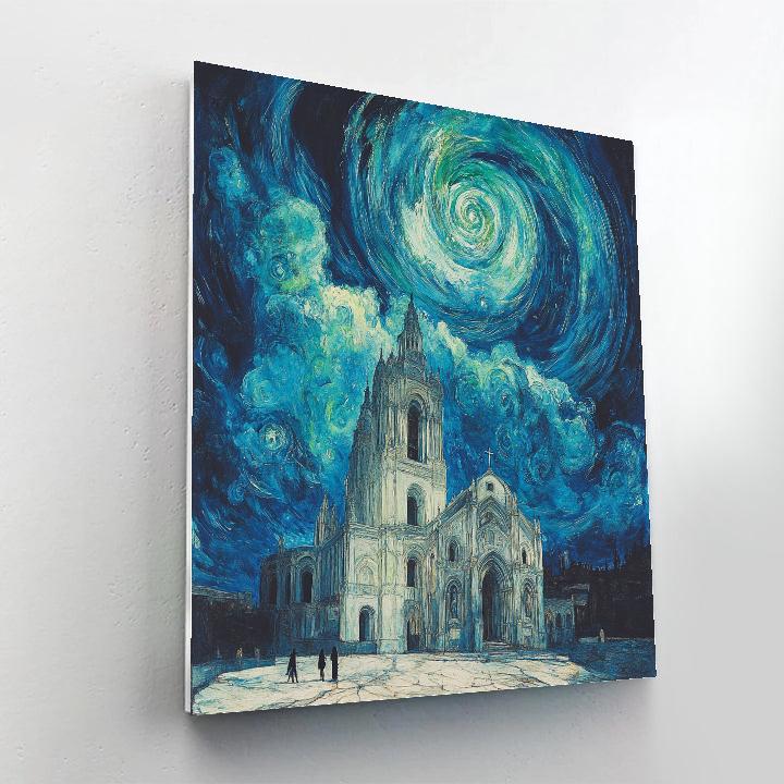 El Greco Inspired Mystical Cathedral Clouds Painting by numbers kit